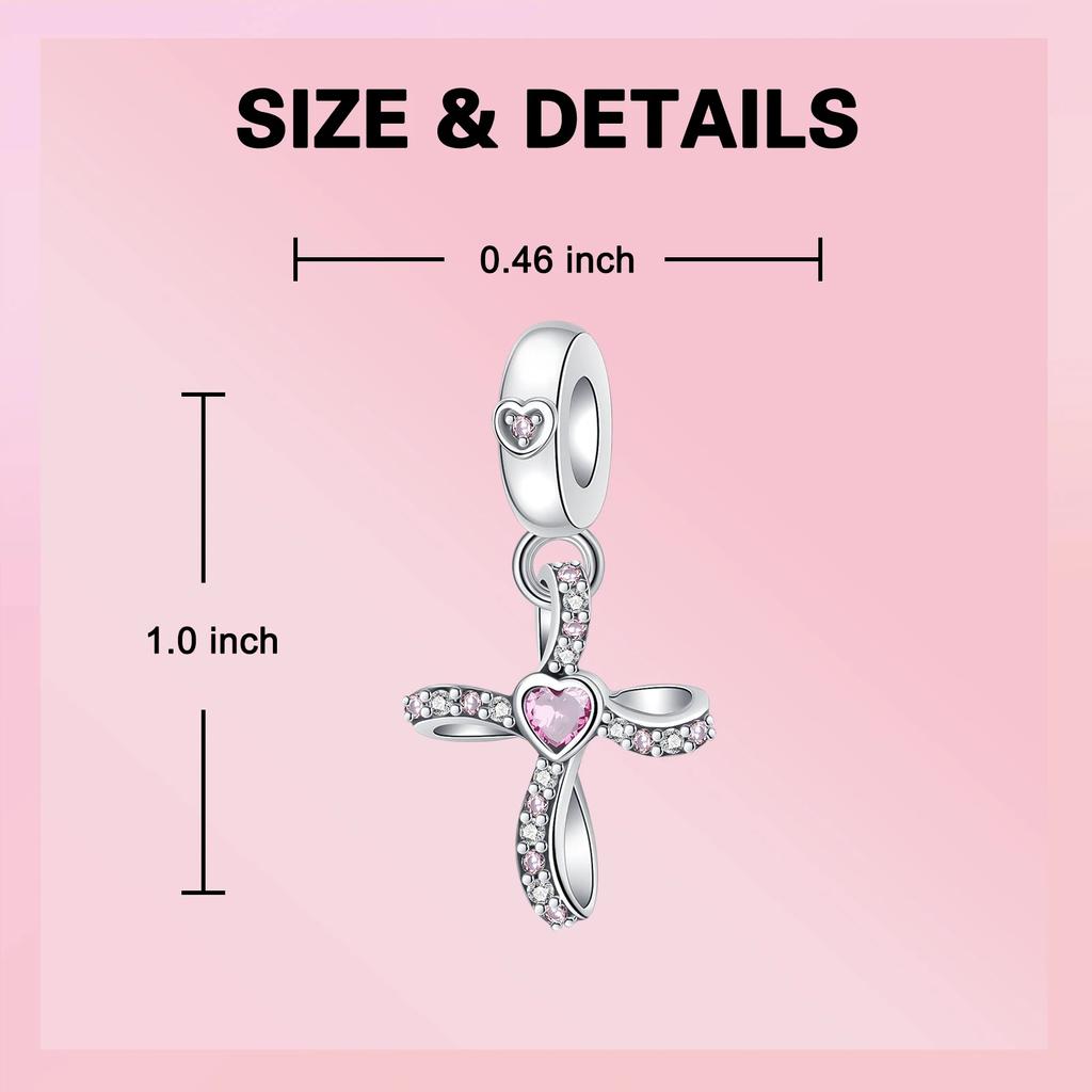 New Cross Charms The Virgin Mary Angel Pendant Necklace Beads Fit Original Copper Bracelets Fine Jewelry Diy Gift