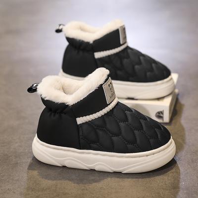 5 цветов, толстые и флисовые детские зимние ботинки, осенние и зимние, мягкие подошвы, для мальчиков и девочек, хлопковые туфли на каблуке-мешке, домашняя обувь, размер 28-37