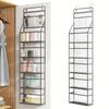 The Door Hanging Pantry Organizer, Suitable For Jewelry Storage And Display, 5-Shelf Room Organizer With Clear Plastic Pockets Behind The Doo