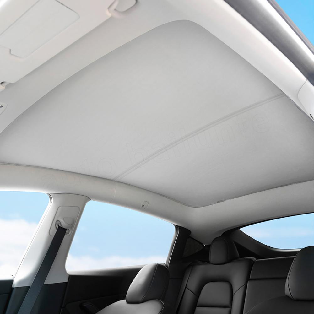 Для Tesla Model Y 2023 2022 Крыша Солнцезащитный козырек для люка Y Аксессуары Стеклянная крыша Солнцезащитный козырек Защита от солнца