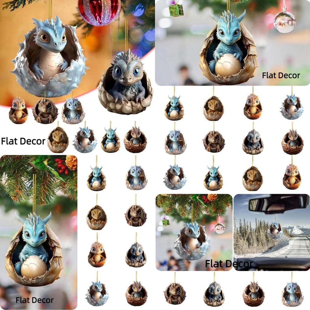 New Christmas Dragon Egg Car Ornament Cartoon Style Acrylic/glass Material Interior Decoration