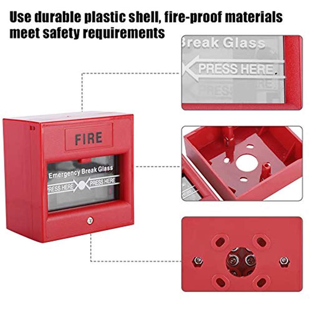 Emergency Door Release Glass Break Alarm Button Fire Alarm Swtich Break Glass Exit Release Switch