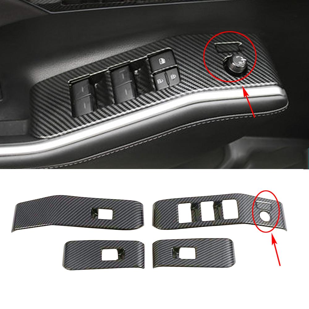 Для Toyota Highlander XU70 2024 года выпуска, аксессуары для салона автомобиля, молдинги, стильная центральная часть управления, отделка из углеродного волокна