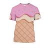 Ice Cream Fashion 3D Printed Men's T-Shirt Summer Quick Dry Breathable Comfortable Outdoor Exercise Daily