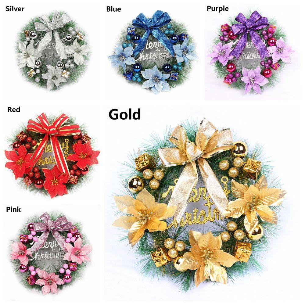 Props Party Decoration DIY Craft Pine Needle Wreath Door Hanging Ornament Christmas Wreath Garland