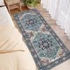 Boho Luxury Ethnic Flannel Carpet For Kitchen Walkway, Laundry Room, Bedroom Side Cushion For Bedding Decoration