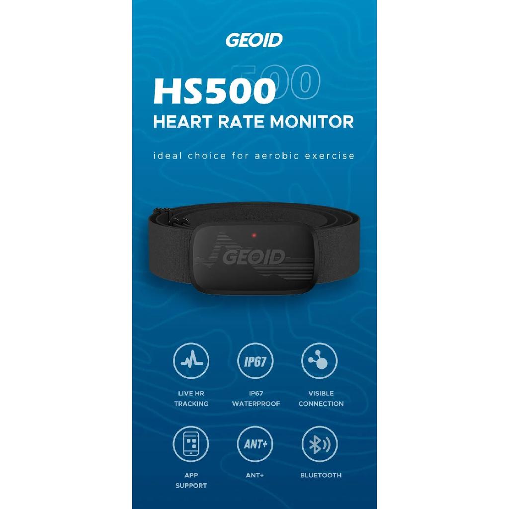Geoid HS500 Chest Strap Heart Rate Monitor IP67 Waterproof Bluetooth ANT+ Running Cycling Sports Heart Rate Sensor
