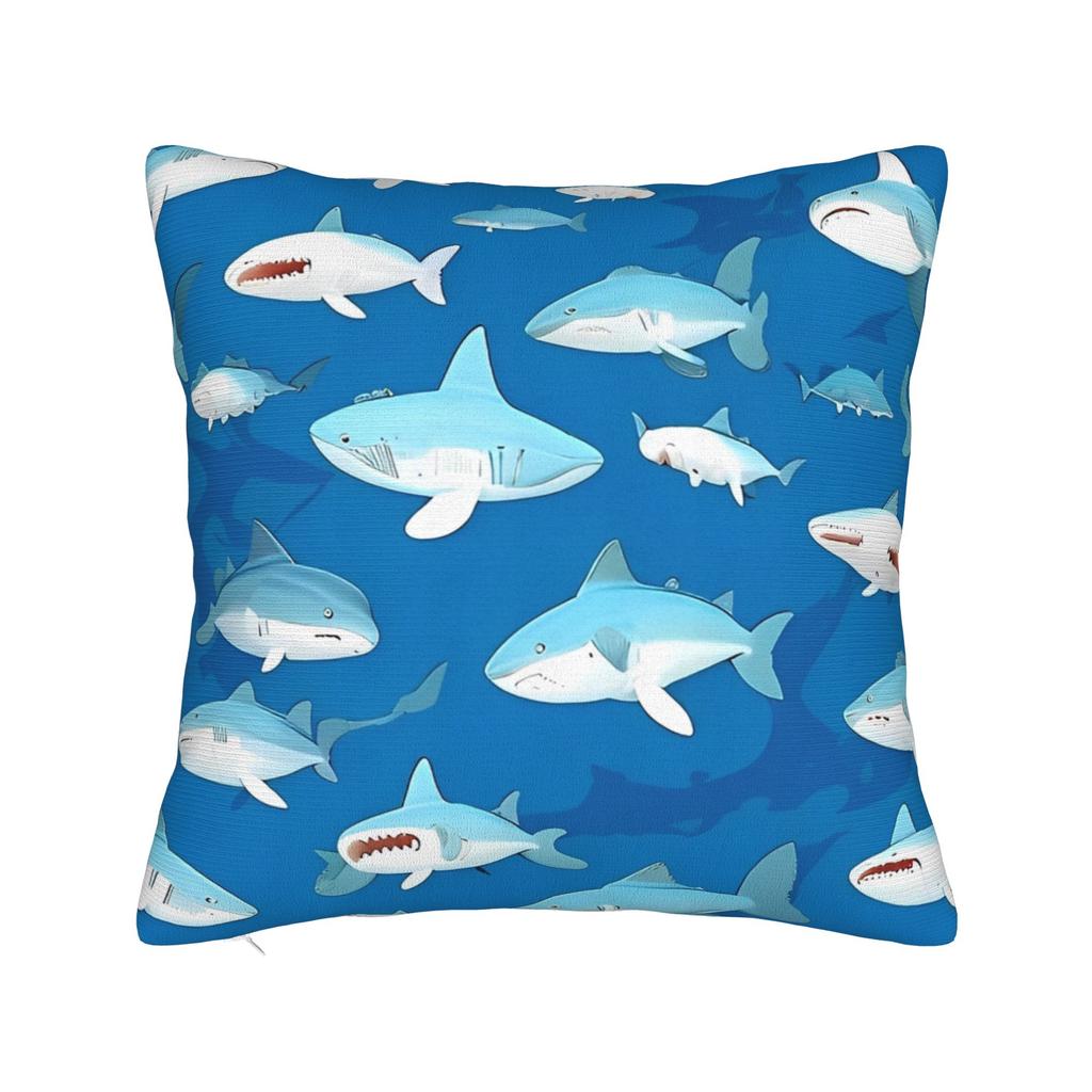 Голова молотка   Чехол для декоративной подушки Полиэстер Подушки для дивана Звездные китовые акулы Винтажный наволочка