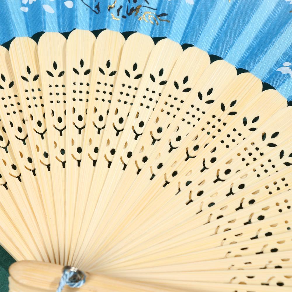 Цветочный узор в китайском стиле, реквизит для танцевальных представлений, складной бамбуковый веер, ручной веер