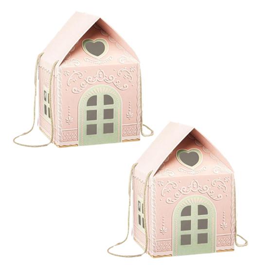 Рождественская Страна Чудес Коттедж Подарочная Коробка Многоразовая Праздничная Упаковка в Тему Домика Декоративная Памятная Коробка Зимнее Украшение для Дома