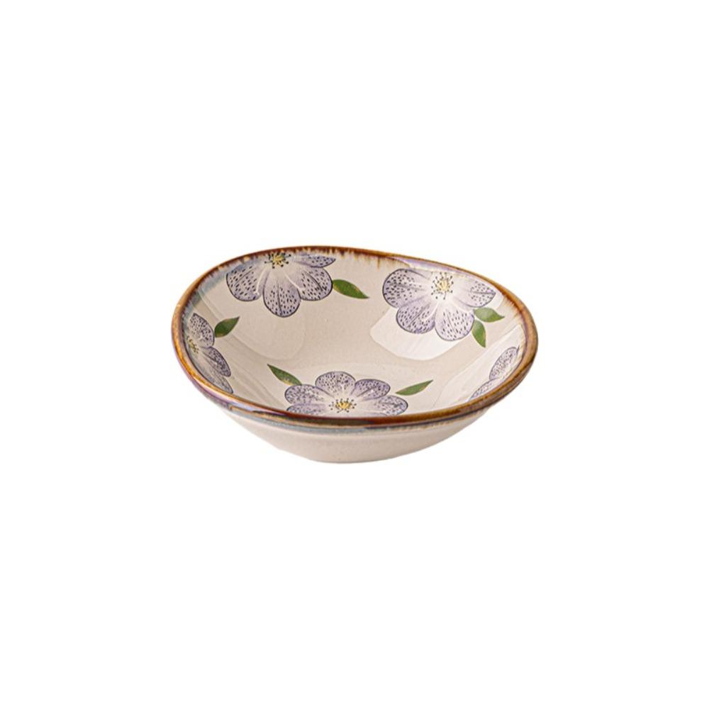 Mini Ceramic Flavor Dish Retro Vinegar Dish Multi-functional Mini Fruits Bowl Household Use