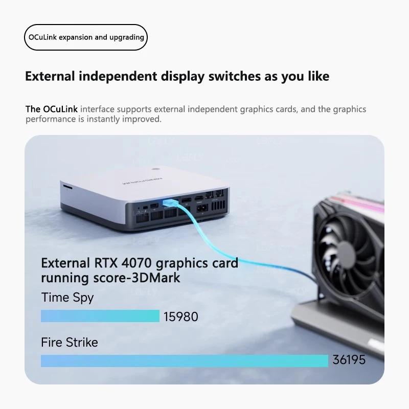 Мини-ПК MINISFORUM AI X1 370 AMD Ryzen AI 9 HX 370 96 ГБ DDR5 2 ТБ WiFi 7 Двойной 2.5G LAN Copilot AI Адаптер 135 Вт Офисный ПК Игровой