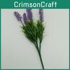 Lavender Flower Faux Arrangement With Plastic Blooms For Office Decoration Space