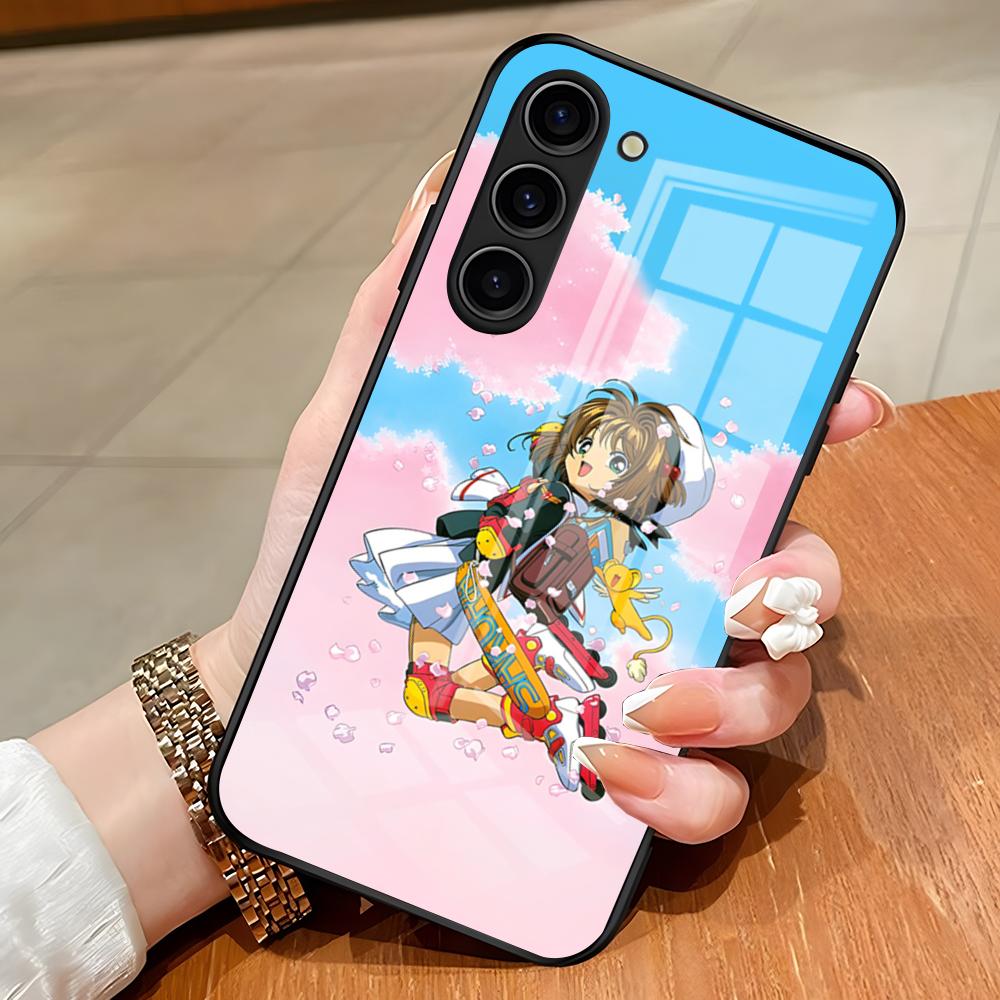 Чехол для телефона Cardcaptor Sakura для Samsung S26 S25 Edge Ultra S23 S22 S21 S20 Ultra Plus S24 Fe A54 A53 A25 Стеклянная крышка
