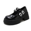 Korean Version of 7cm Small Leather Shoes Women's 2025 Spring and Autumn New Small Thick-soled Mary Jane Lace-up Loafers