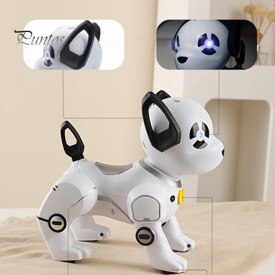 Радиоуправляемый робот-собака, программирование, умный интерактивный 2,4 ГГц, радиоуправляемый робот-щенок, обучающая электрическая игрушка-собака-трюк для малышей, мальчиков и девочек, подарок