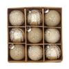 9pcs Glitter Christmas Hanging Balls Set Shatterproof Xmas Tree Ornaments  Xmas Party Favors