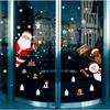 Christmas Stickers for Window Showcase Removable Santa Clause Snowman Home Decor Decal