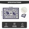 Artoid Mode Talavera Tiles Floral Phoenix Fiesta Mexican Placemats Set of 6, 12x18 Inch Seasonal Fall Holiday Table Mats for Party Kitchen Dining