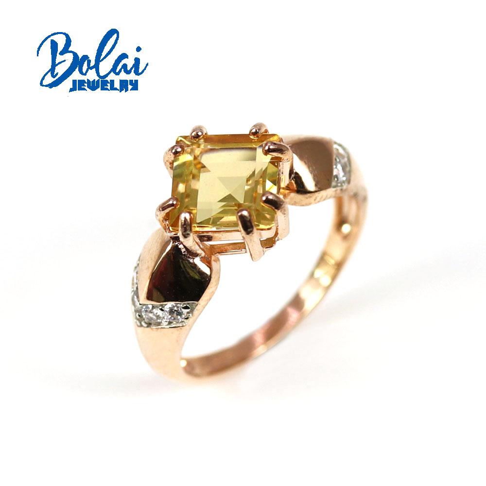 Bolaijewelry Натуральный цитрин Квадратный драгоценный камень Кольцо Серьги Подвеска Комплект ювелирных изделий Стерлинговое серебро 925 пробы Изящные украшения Подарок на годовщину для женщин