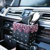 Car Diamond Inlaid Storage Bag Car Air Conditioning Vent Storage Bag Creative Diamond Storage Box Miscellaneous Box