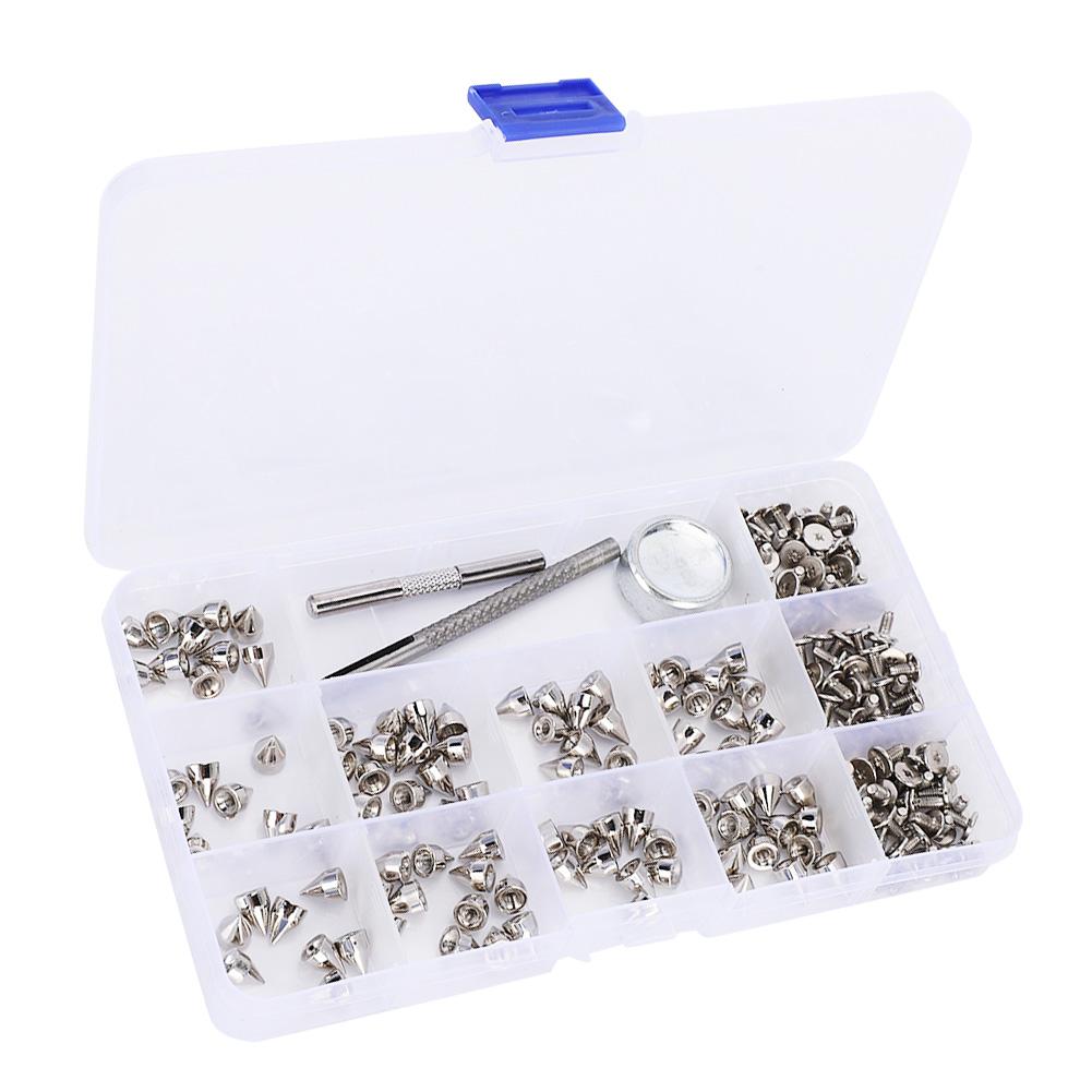 Набор из цинкового сплава, шипы, заклепки, винты, украшения своими руками 7x9 мм для кожаных браслетов, ошейников для собак, сумок