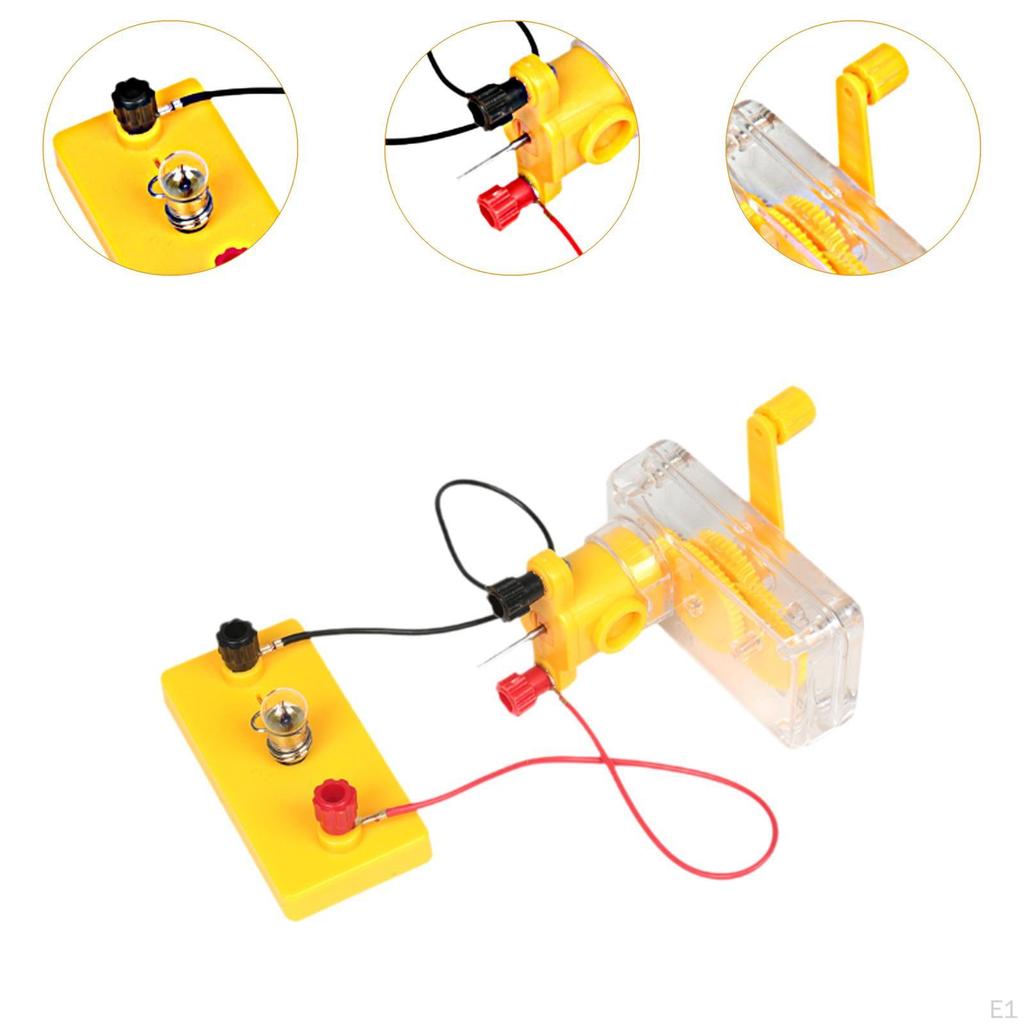 Генератор с ручным приводом, научный набор, образовательная игрушка, творческий физический эксперимент, набор «сделай сам», электричество