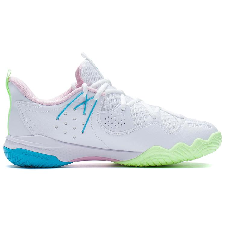 Li Ning Halberd 3 III LITE Текстиль, Синтетическая кожа Удобные Низкие Бадминтонные кроссовки Унисекс Белый Розовый AYZS016-3