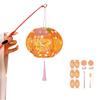 Cartoon Rabbit Mid-Autumn Festival Lantern Handheld Six-Sided DIY Craft Kit Lantern Paper Luminous Design LED Lantern Party