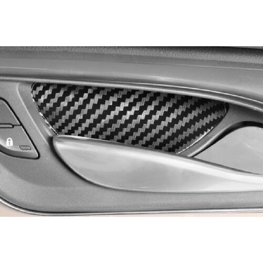 4PCS Cover Trim Interior Door Bowl Carbon Fiber Fit For Cadillac ATS 2013-