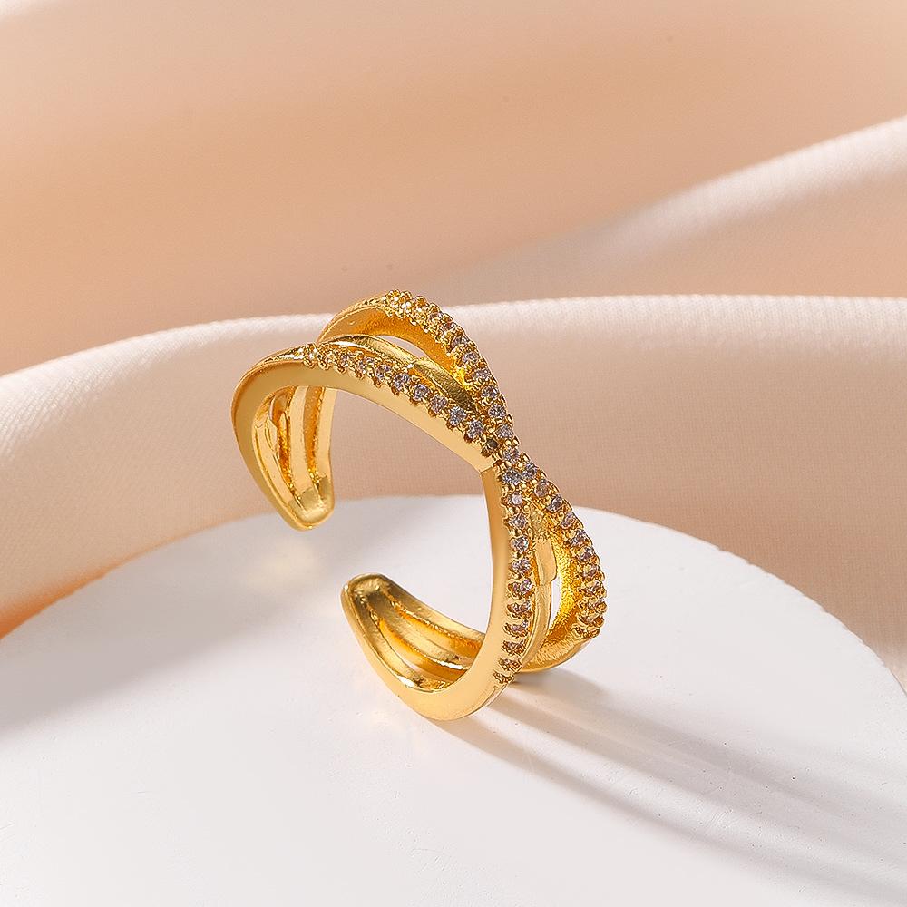 New European and American Fashionable Simple Geometric Open Ring for Women, Adjustable and Unique Rings