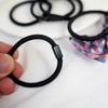 Черная резинка для волос с квадратной пластиковой пряжкой - DIY ювелирный аксессуар