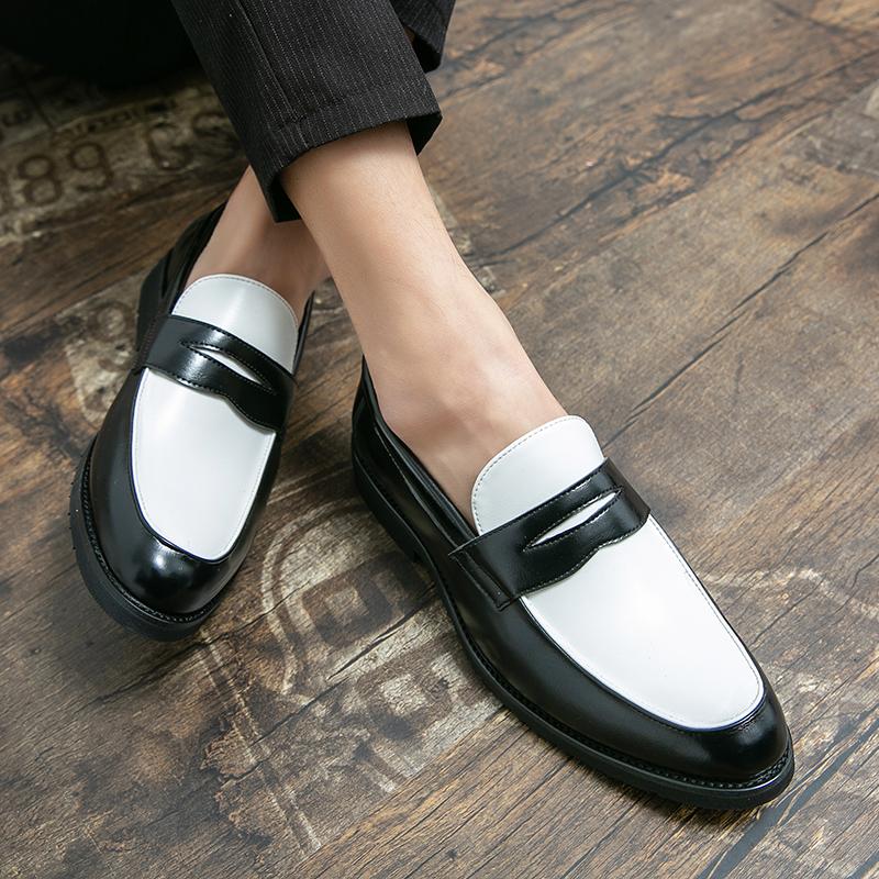 Fashion Luxury Brand Fashion Pointed Toe Dress Shoes Slip On Men Loafers Patent Leather Shoes for Men Formal Party Mariage Wedding Shoes