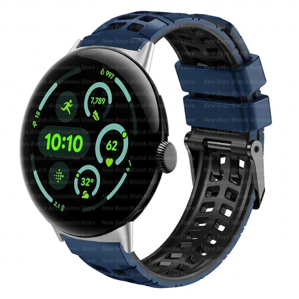 Силиконовый ремешок для Google Pixel Watch 3 45 мм Спортивный ремешок для google pixel 3 PIXEL 45MM Correa Мужской Браслет Ремешок для часов Аксессуары
