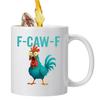Мультяшная кружка для кофе с петухом для мужчин и женщин, керамическая кружка со звуком F-Caw-F, 330 мл, забавная кружка с петухом