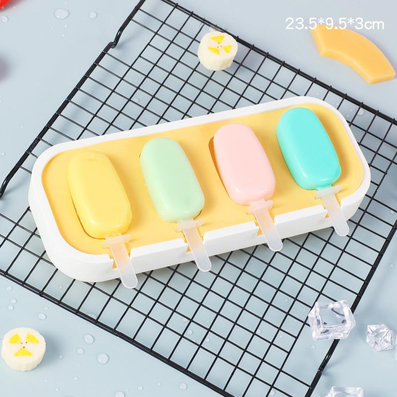 Cartoon Animals Silicone Ice Cream Mold Easy Popsicle Molds with Lid and Sticks DIY Homemade Ice Lolly Ice Cream Bar Pop Molds