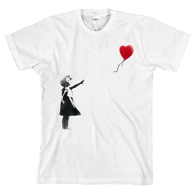 Apparel Banksy Graffiti Balloon Girl Heart Unisex T-shirt