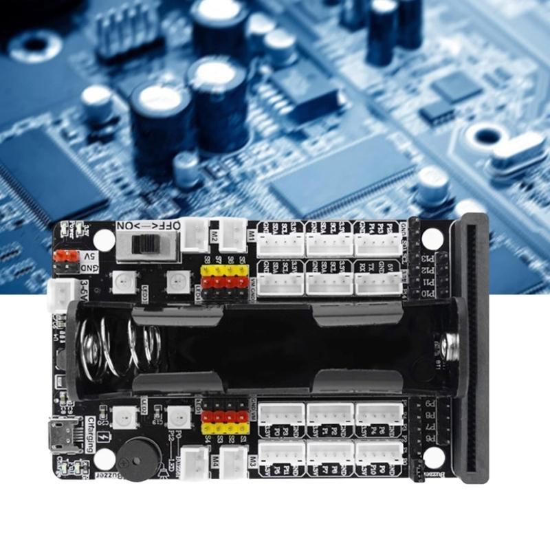 Microed bit Expansion Board Motor Servo Driver Board 4 Independent Motor Control 8 Servo Channel for DIY Projects