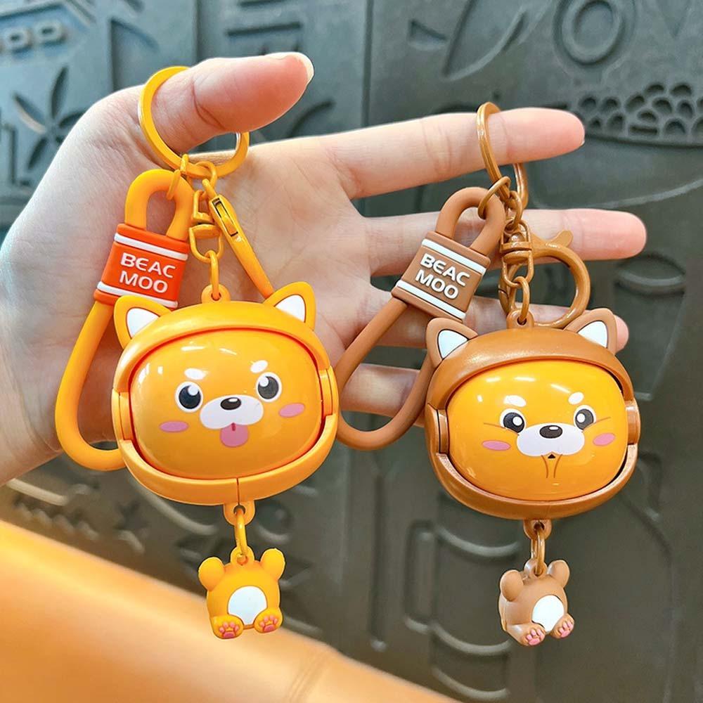 Собака Капибара Форма лица Подвеска с 4 лицами Мультфильм Кукла Брелок Игрушка с изменением лица Друзья