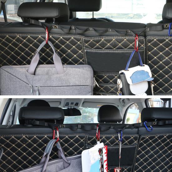 Автомобильная вешалка для одежды из нейлона с регулируемой длиной, дорожная бельевая веревка для автомобиля