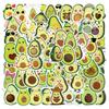 110 Internet Celebrity Cartoon Avocado Stickers Cute Fruit Avocado Avocado Suitcase Skateboard Personality Stickers