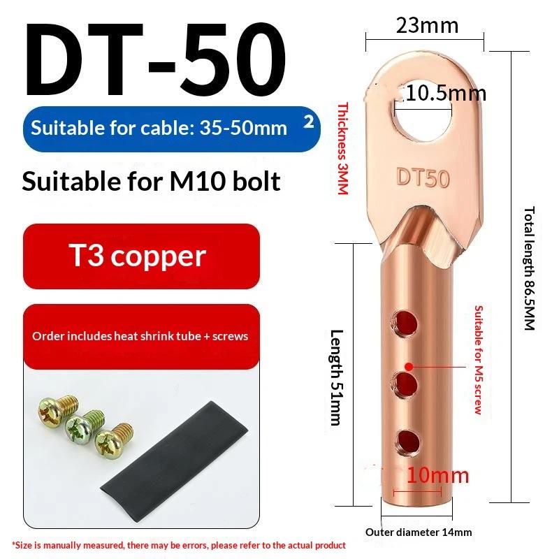 Copper Cable Joint Screw Fixed Copper Aluminum Transition Wire Lug for RV Electrical System Modification Work