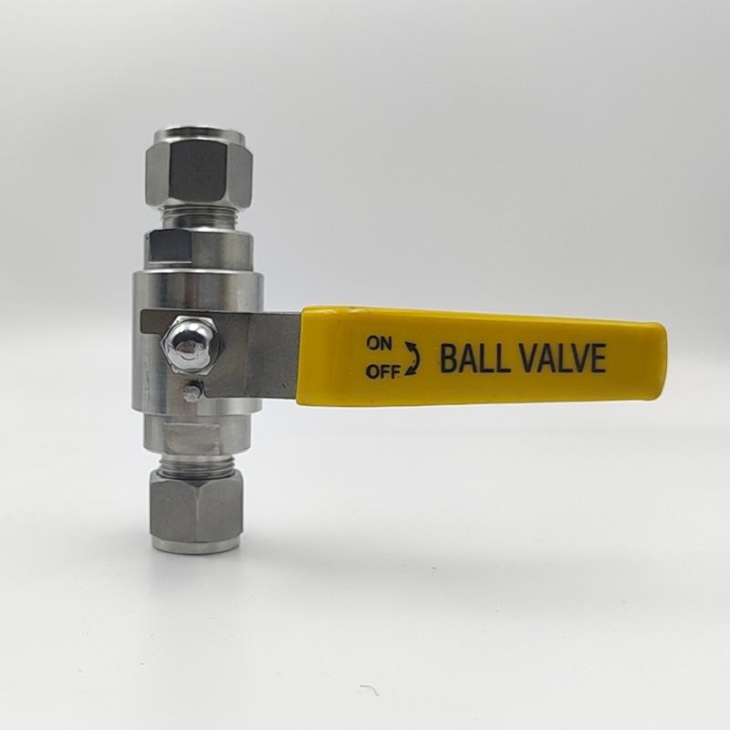 304 Stainless Steel High-Pressure Double Ferrule Ball Valve, Manual Air Source with Instrument Handle Q91F-64P.