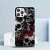 Человеческий скелет Красная роза Чехол для телефона Для IPhone 16 17 Air 16E 15 14 Plus 13 Mini 12 11 Pro Max 7 8 + SE 2020 Мягкий ТПУ Задняя крышка 1