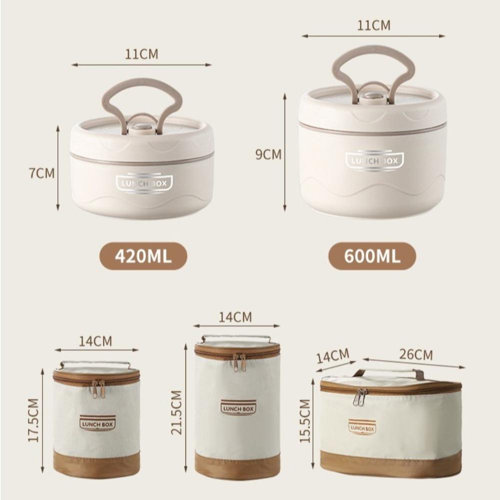 Герметичная школьная студенческая ланч-бокс-бокс из нержавеющей стали, переносная изолированная суповая чашка