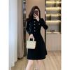JK&JS Women's Elegant Long Sleeve Knitted Dress