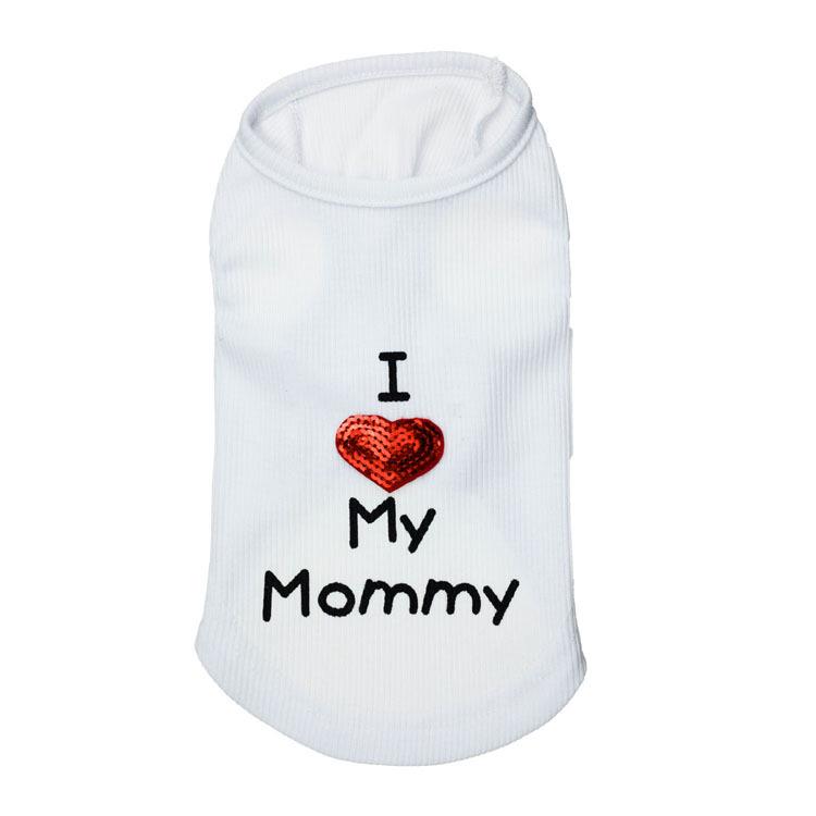 Pet Dog Clothes - Daddy & Mommy Ribbed Vests, 4 Styles for Spring, Summer, Autumn