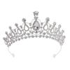European and American Crystal Crown Water Diamond Exquisite Electroplated Metal Crown Wedding Bride  Birthday Party Ball  Hair Accessory