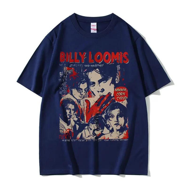Custom 90s Vintage Horror Movie Scream Tshirts Billy Loomis We All Go A Little Mad Billy T Shirts Unisex Fashion Retro Oversized