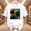 Футболка с графикой лягушки и акулы, темный юмор, смешной мем, унисекс, одежда, модные футболки, хлопок, повседневные, с коротким рукавом, стритвир